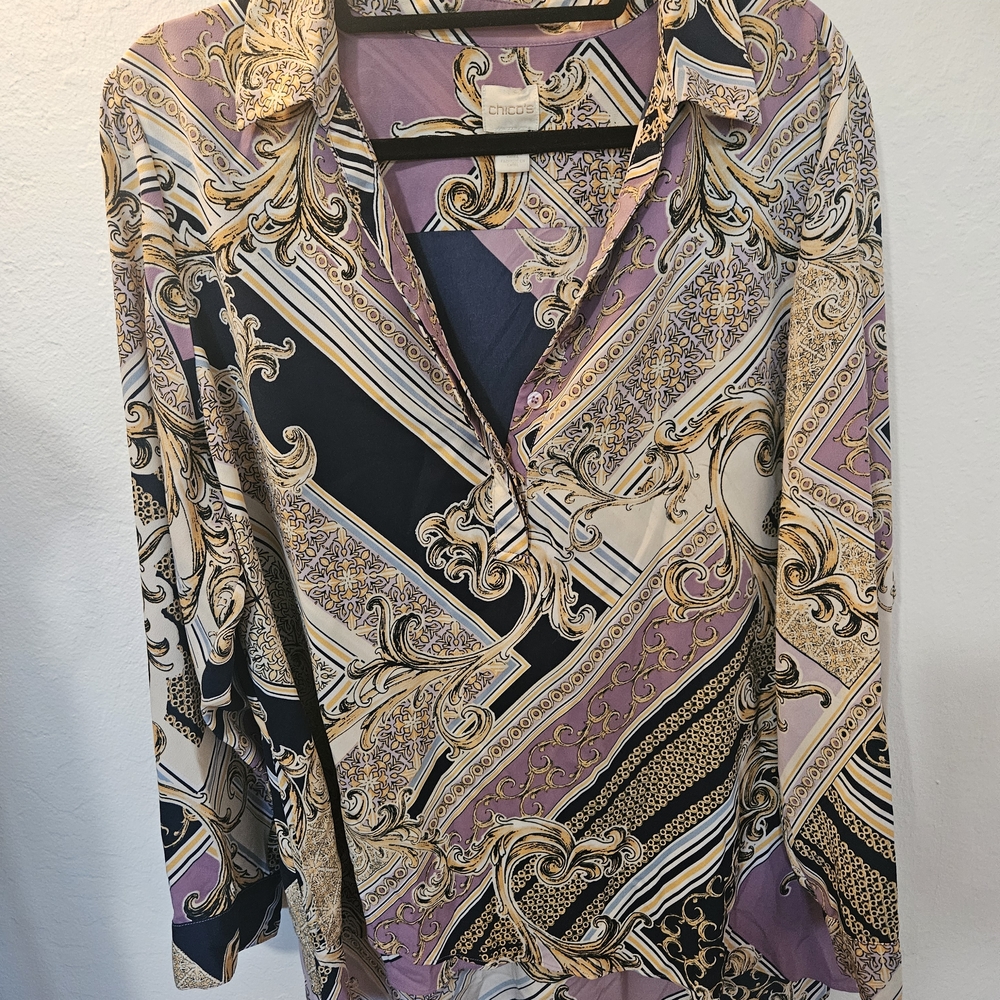 Chic Women's Patterned Blouse - image 1